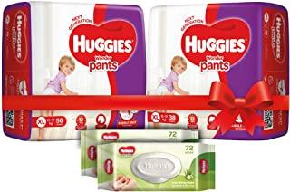 Flat 50% Off On Huggies Wonder Pants Diapers and Huggies Baby Wipes - Cucumber and Aloe Pack of 2